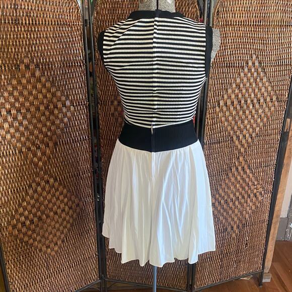 Size S//Vintage 70s Striped Tennis Mini Dress - Picture 2 of 5